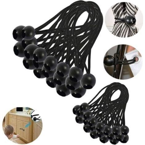 30 pezzi di corda elastica, corda elastica per telone, corda elastica per tettoia, telone, campeggio, tenda, imbracatura di estensione per tenda (200 mm) - Crezuo