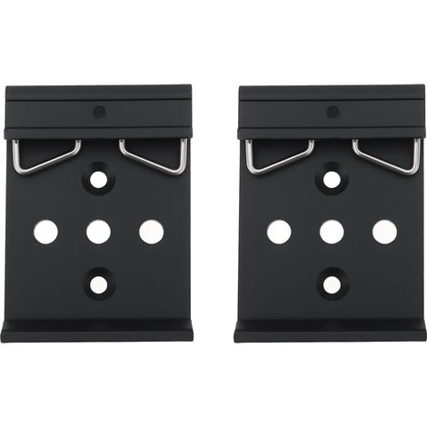 Lot de 2 Clips de Montage Sur Rail DIN 35 Mm en Alliage D'aluminium pour Installation de Circuits Imprimés Noir (1/5)