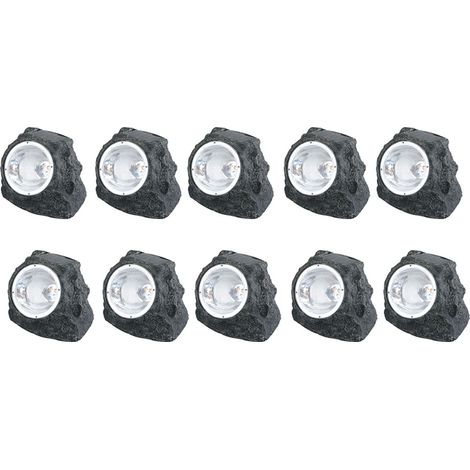 10 SET giardino solare del LED faretti auto ricarica esterna light design pietra Globo solare