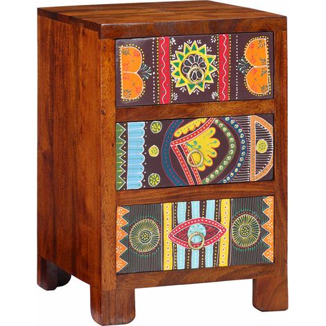 Comodino 40x40x60 cm in Legno Massello di Acacia vidaXL (1/5)