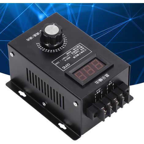 SCR 4000W 220V AC Drehzahlregler mit LED-Digitalanzeige, Spannungsregler, Hochleistungs-Drehzahl- und Temperaturregelungsschalter. (1/5)