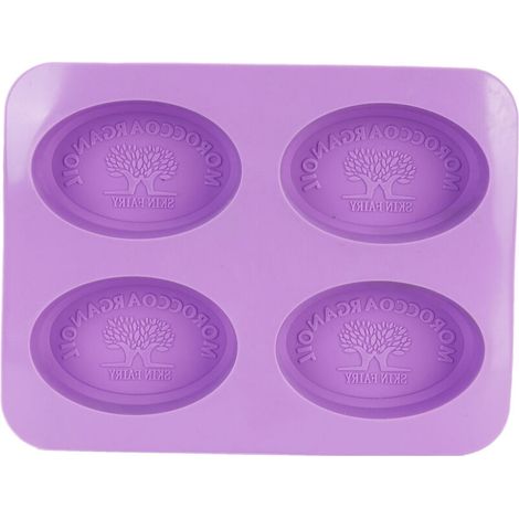 Moule à Gâteau en Silicone de Luxe à 4 Grilles avec un Design Ovale pour la Pâtisserie Créative, la Fabrication de Savon et de Bougies (1/5)