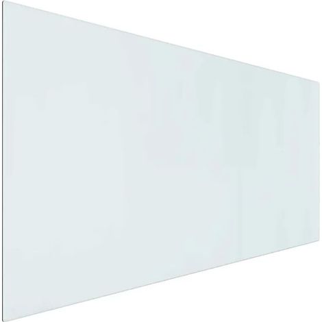 Panneau arrière de cheminée en verre transparent, 120 x 60 cm (1/5)
