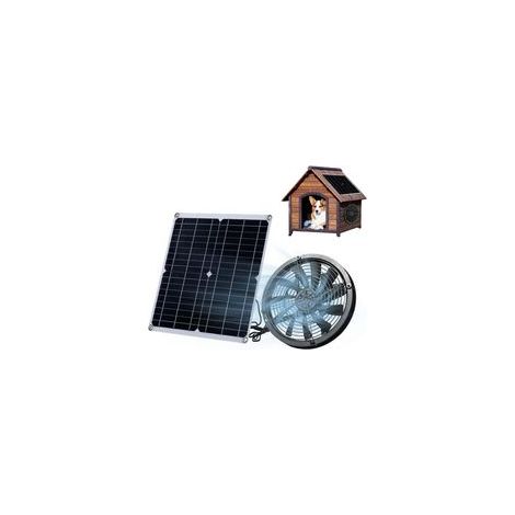 Ventilador extractor con panel solar de 30 W y 18 V, resistente al agua IP65 para exteriores, ventilador extractor portátil para caravanas, invernaderos, casetas de mascotas y gallineros.