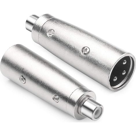 Goobay 27458 XLR RCA - Adaptador para cable (XLR, RCA, Male connector / Female connector, Metálico (1/3)