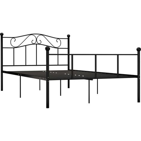 Maison Exclusive - Estructura de cama sin colchón metal negro 140