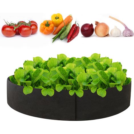 Bolsa de cultivo de 100 galones (378 litros), contenedor redondo y resistente de tela no tejida, macetas de jardín para verduras, flores, hierbas y frutas. (1/5)