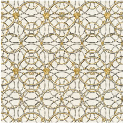 Baroque wallcovering wall Profhome 370492 non-woven wallpaper smooth baroque style shiny gold silver grey white 7.035 m2 (75 ft2) (1/5)