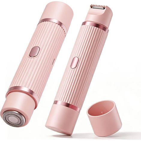 Rasoir intime électrique pour femme, 2 en 1 humide/sec, étanche, tondeuse bikini pour femme, épilateur facial, rasoir pour femme pour le visage pubien, aisselles, jambes (1/5)
