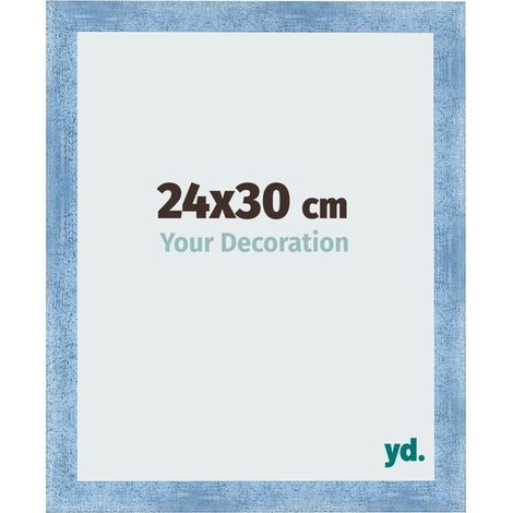 yd. - Cadre photo 24x30 - Bleu Brillant Patine - MDF - Pisa (1/5)