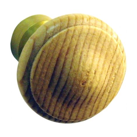 Ouvre&Déco – Bouton de porte intérieure en bois de pin vernis rond – Réversible droite/gauche – Installation facile – Pour portes intérieures