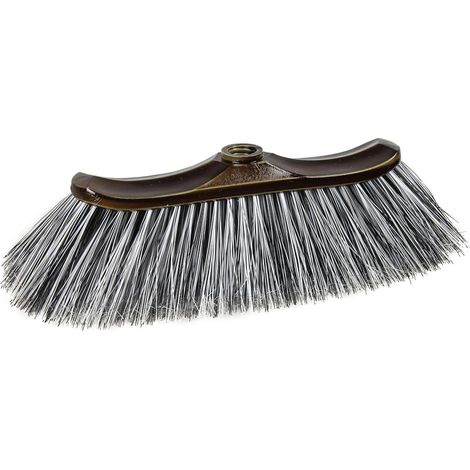 Scopa "Pavoncella" con setole piumate in PVC, Con assicella semi espanso verniciata (1/5)