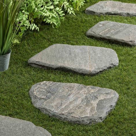 Pas japonais en pierre naturelle Kavalas – Petit format irrégulier gris – Pour allées et jardins – Résistant aux intempéries (1/5)