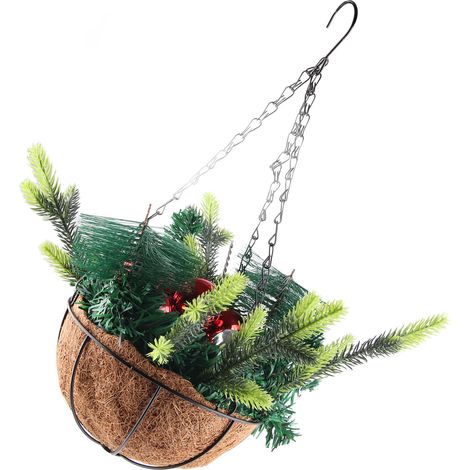 Guirlande de Noël artificielle pour suspension, décoration festive, modèle à boules (1 suspension florale) (1/5)