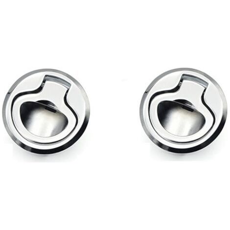 2 Pcs Fermeture éclair marine, poignée de trappe à fermeture éclair pivotante en acier inoxydable 316 pour armoires de portes marines (1/5)