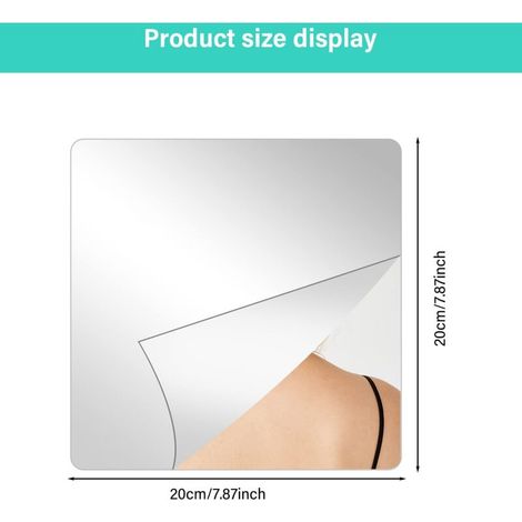 Specchio adesivo per armadio e decorazione d'interni, bagno, camera da letto e soggiorno (1/4)