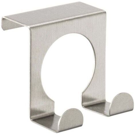 Double towel hook for hanging, Kitchen towel holder, Stainless steel, 5x5 cm, matt (1/4)