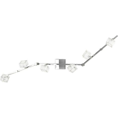 Applique Contemporanea Metropolitan Metallo Cromo Vetro Trasparente 6 Luci G9 (1/3)