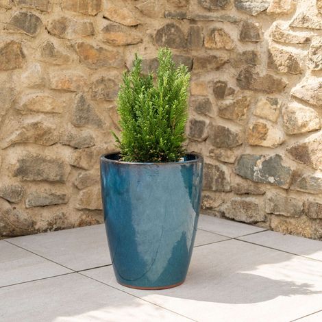 Maceta MAZARIN 27x34cm azul celeste (1/5)