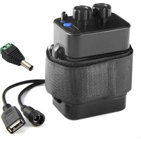 Batterie 12V Étanche pour Boîtier avec USB et Support 6x 18650 (1/4)