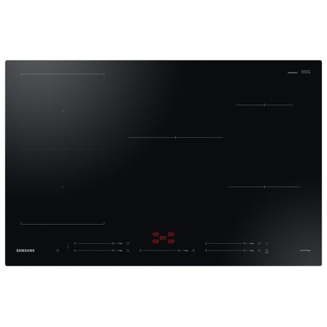 Samsung – Plaque à induction intégrée 80 cm – 5 zones de cuisson – Commande tactile – Puissance 7400 W – Compatible SmartThings