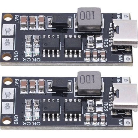 Chargeur de batterie 2S Type-C vers 8.4V, module lithium boost 1A, durable (2 pièces) (1/5)