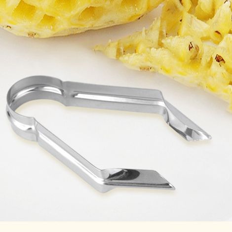 Éplucheur à ananas avec évideur d'yeux, manche ergonomique en acier inoxydable et facile à utiliser. Pince à graines d'ananas pour la cuisine. (1/5)