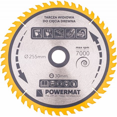 Disque en carbure pour bois TDD-255X30X48Z