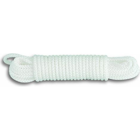 Chapuis FDR13 Corda intrecciata in polipropilene - 185 kg - Diametro 4 mm - Lunghezza 20 m - Bianco
