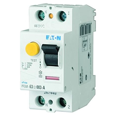 Interruptor diferencial Eaton 40 amperios 30 miliamperios 2 módulos