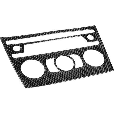 Baguette décorative en fibre de carbone pour le cadre de garniture du panneau CD de climatisation des modèles BMW X1 E84 2011-2015. (1/5)