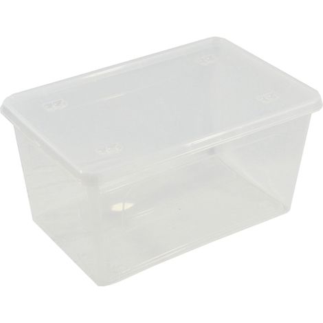 Caja transparente multiusos con tapa 44 l, 58,5 x 39 x 30 cm (1/4)