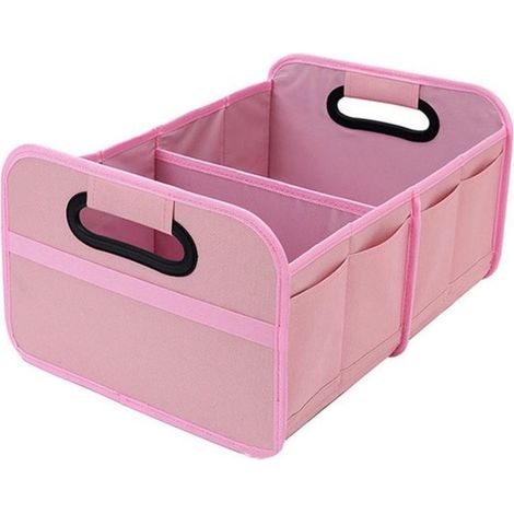 Organizador de maletero，Caja de almacenamiento plegable，Guantera del coche，Con base reforzada y asa cómoda，47x33x23cm (1/5)