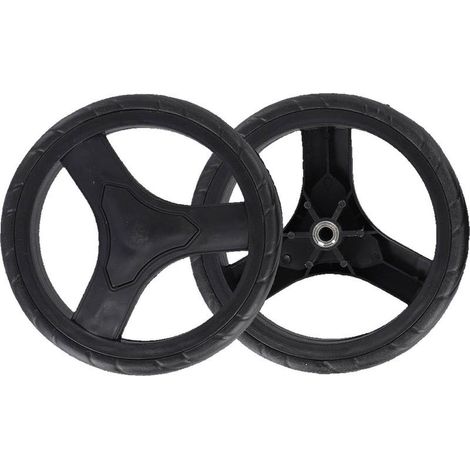 Lot de 2 roues de rechange pour caddie de courses - 170 mm - Pour chariots de courses - Bagages (1/5)