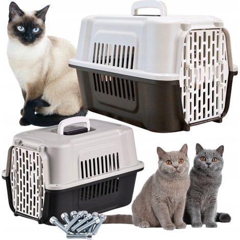 TRANSPORTADOR GRANDE PARA GATOS, PERROS Y CONEJOS, JAULA/CORRAL DE PLÁSTICO