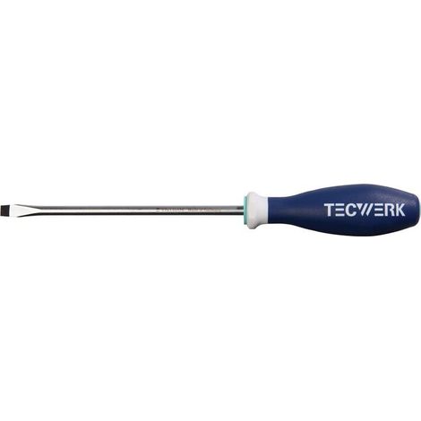 Tournevis Tranchant-B.8mm Lame-L.175mm Manche 3K Rond.TECWERK (1/3)
