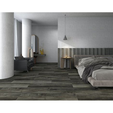 Sol vinyle SPC, sol à clip PVC, sol design vinyle, parquet massif, 5 mm d'épaisseur, avec couche d'usure de 0,5 mm, adapté au chauffage au sol, surface : 2,554 m²