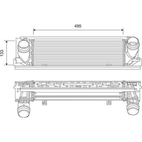 Intercooler, échangeur Valeo 818261 BMW 17517600532 7600532