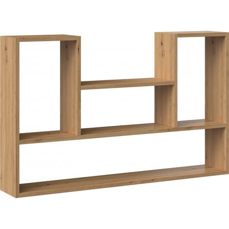 CDF Hängeregal Bilbao 4P Farbe: Eiche Artisan für EIN Wohnzimmer, Büro und Arbeitszimmer Regal für Bücher und Spielzeug modern Ideal für Kinderzimmer, Zimmer für einen Teenager, Jugendzimmer (1/4)