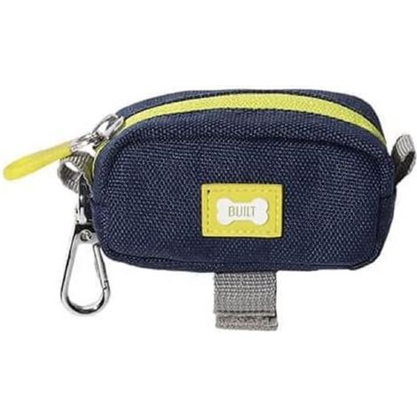 Support de sac à déjections canines et distributeur de friandises, clips à la laisse pour promener le chien, double pochette de transport mains libres avec 2 compartiments pour (1/2)