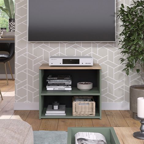 Mobile tv Wido, Verde, 60 x 50 cm con 2 scomparti, Vicco