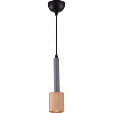 Suspension Candellux Tantal noir/bois réglable Ø7 1xGU10 (1/2)