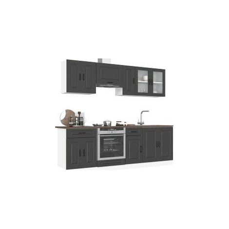 Ensemble d'armoires de cuisine 8 pcs Kalmar bois d'ingénierie (1/5)