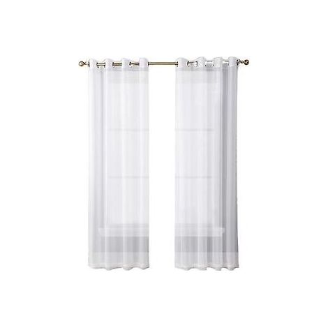 Rideau de fond en tulle semi-occultant élégant pour mariage (134210 perforé blanc)