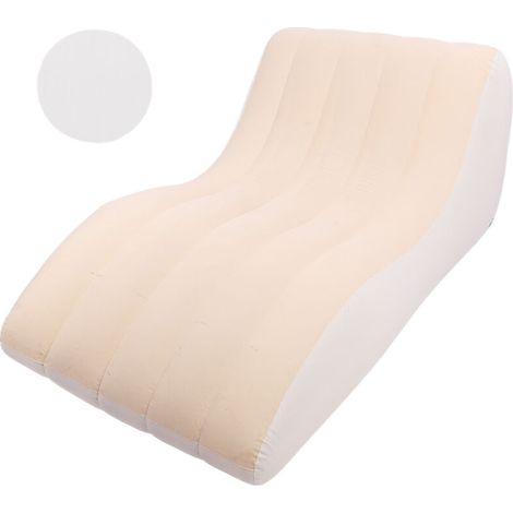 Canapé-lit gonflable en PVC, confortable et Portable, lit de Camping pour la maison, pique-nique, randonnée, parc, voyage, Beige café