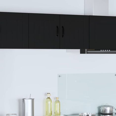 Wall Cabinet LUCCA Black 80 x 31 x 40 cm Engineered Wood vidaXL
