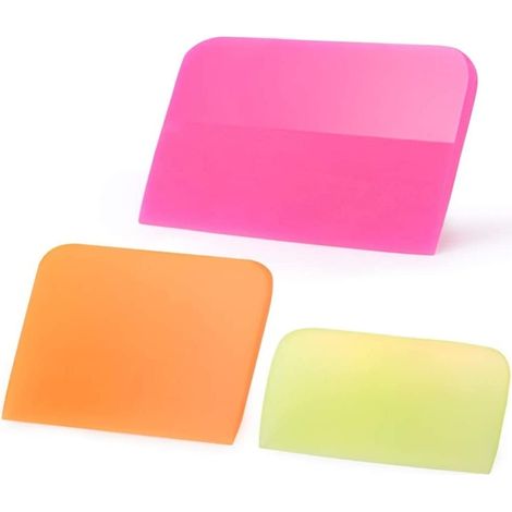 Lot de 3 raclettes souples anti-rayures en TPU – Grattoirs en silicone pour application de film de protection carrosserie, pose de vinyle et nettoyage des vitres – Outils multi-tailles pour entretien (1/5)