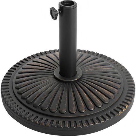 Avestar 15 kg runder Schirmständer für Garten, Sonnenschirmständer, beschwerter Schirmfuß, Schirmsockel