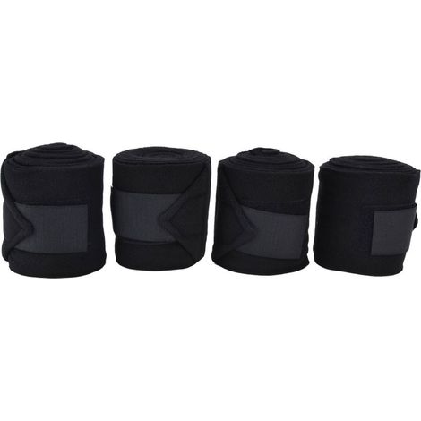 Lot de 4 bandages adhésifs respirants et résistants à l'usure pour pattes de chevaux et vaches, noirs (1/5)