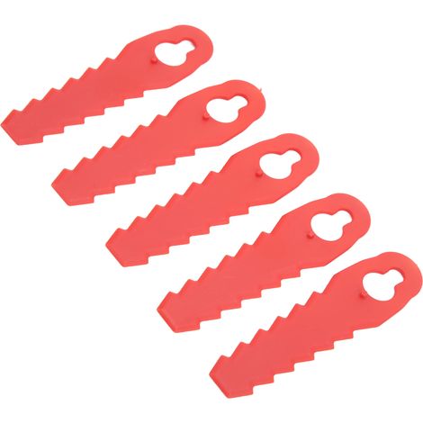 Lot de 25 lames plastique ABS rouges pour tondeuse et coupe-bordure, rechange jardin L85 dentée (1/5)